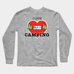 I Love Camping - Heart and Motorhome - Class C Long Sleeve T-Shirt